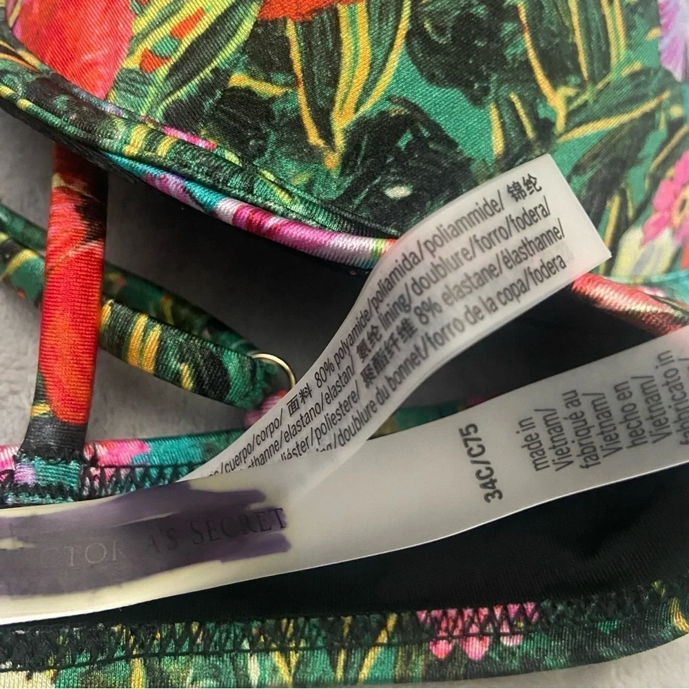 New! SET Victoria’s Secret bombshell tropical shine strap bikini 4752